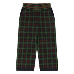 FUB - Green Carreaux Felted Merino Wool Pants