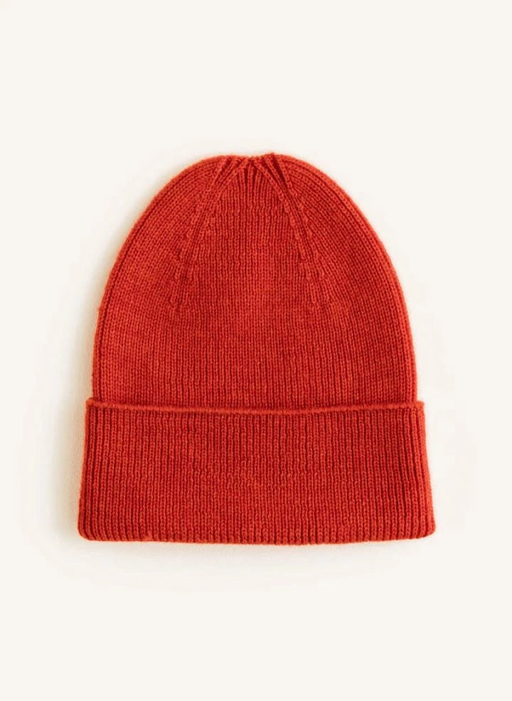Hvid - Fonzie Merino Wool Baby Hat | Red