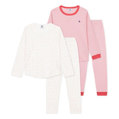 Petit Bateau - 2-Piece Heart Pajama Set | Pink