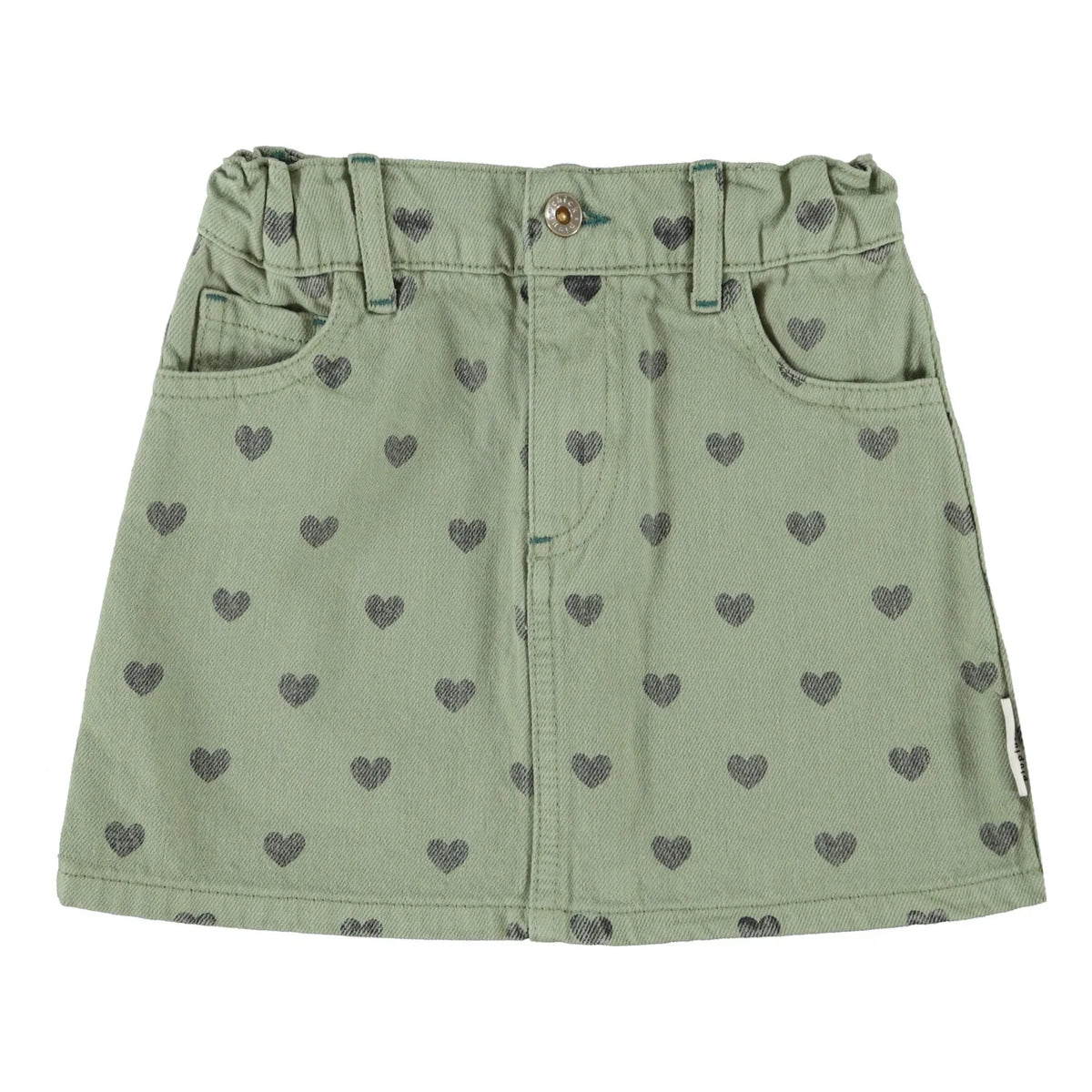 Piupiuchick - Organic Cotton Heart Skirt | Green