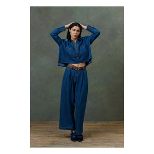 Louise Misha - Ylayana Denim Shirt - Women's Collection | Blue
