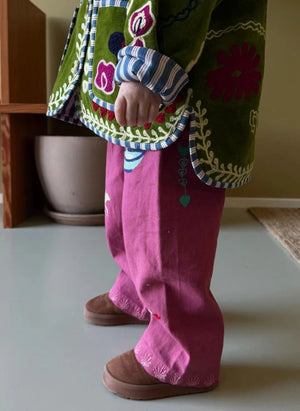 SISSEL EDELBO - Oda Organic Cotton Pants - Kids Collection | Fuchsia