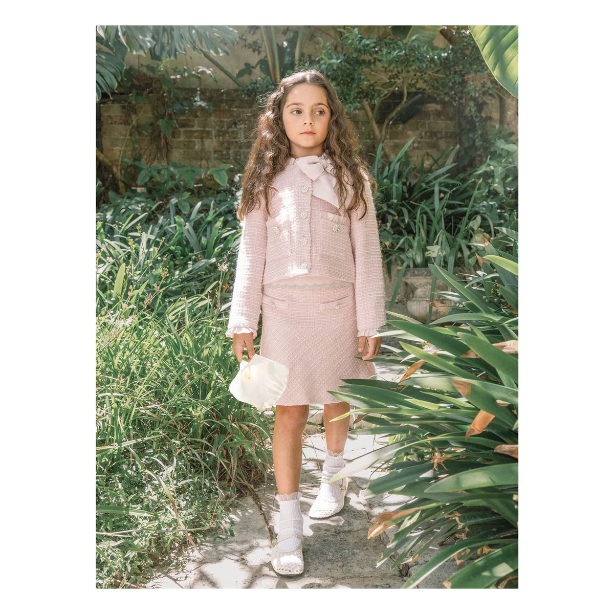 Tutu du Monde - Dusty Leaf Tweed Jacket | Powder Pink