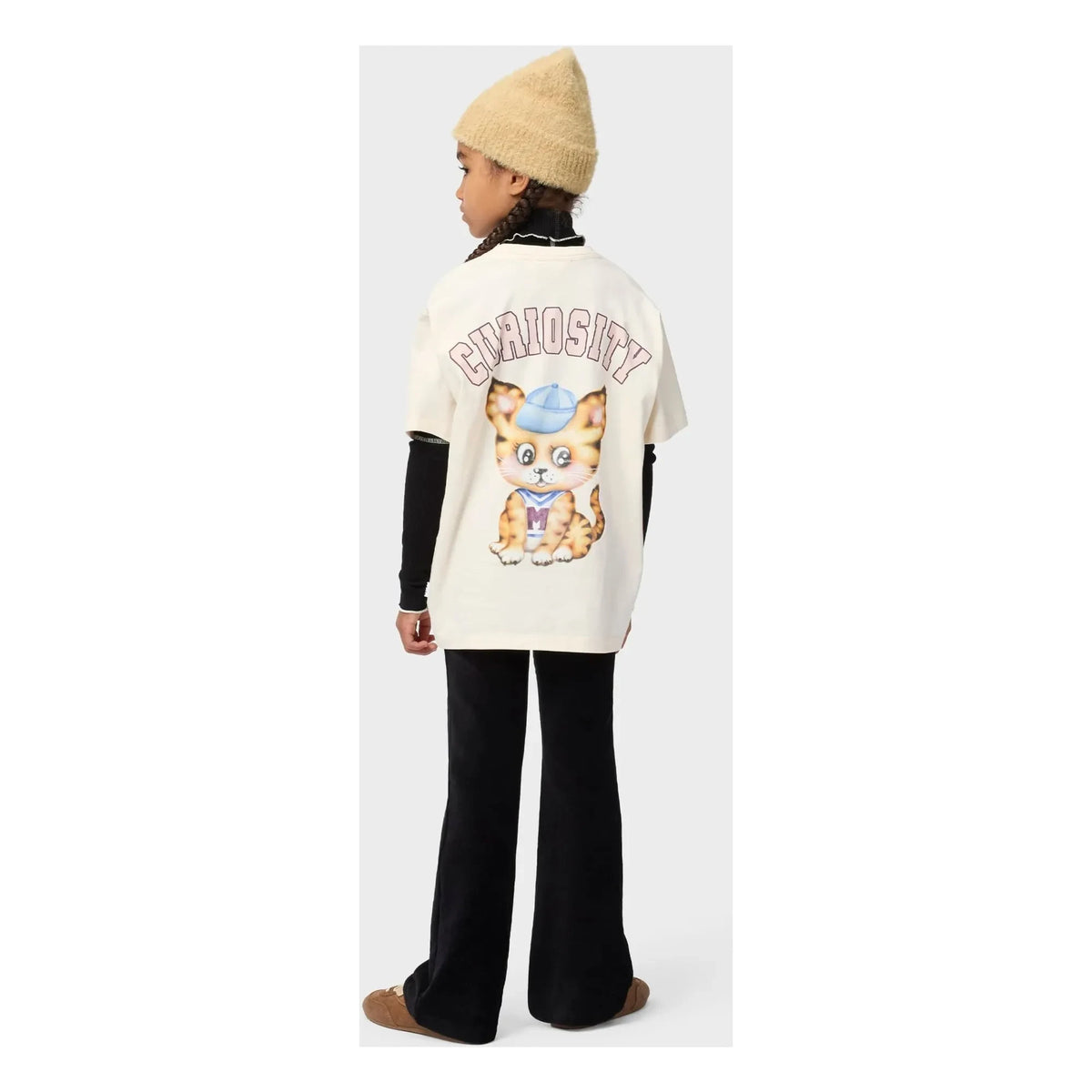 Molo - Riley Curiosity Tiger Organic Cotton T-Shirt | White