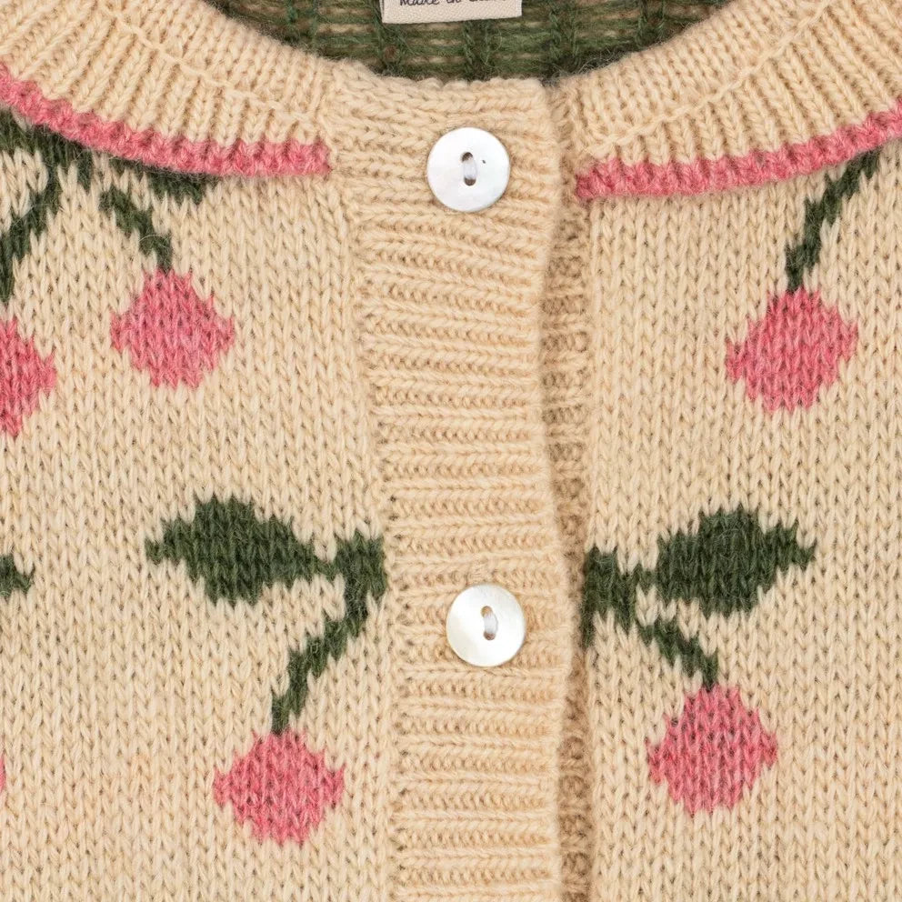 Konges Sløjd - Belou Cherry Wool Cardigan | Pink