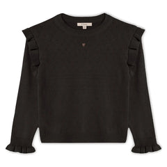 Fliink - Fame Ruffled Sweater | Brown