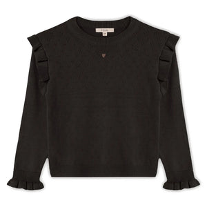 Fliink - Fame Ruffled Sweater | Brown