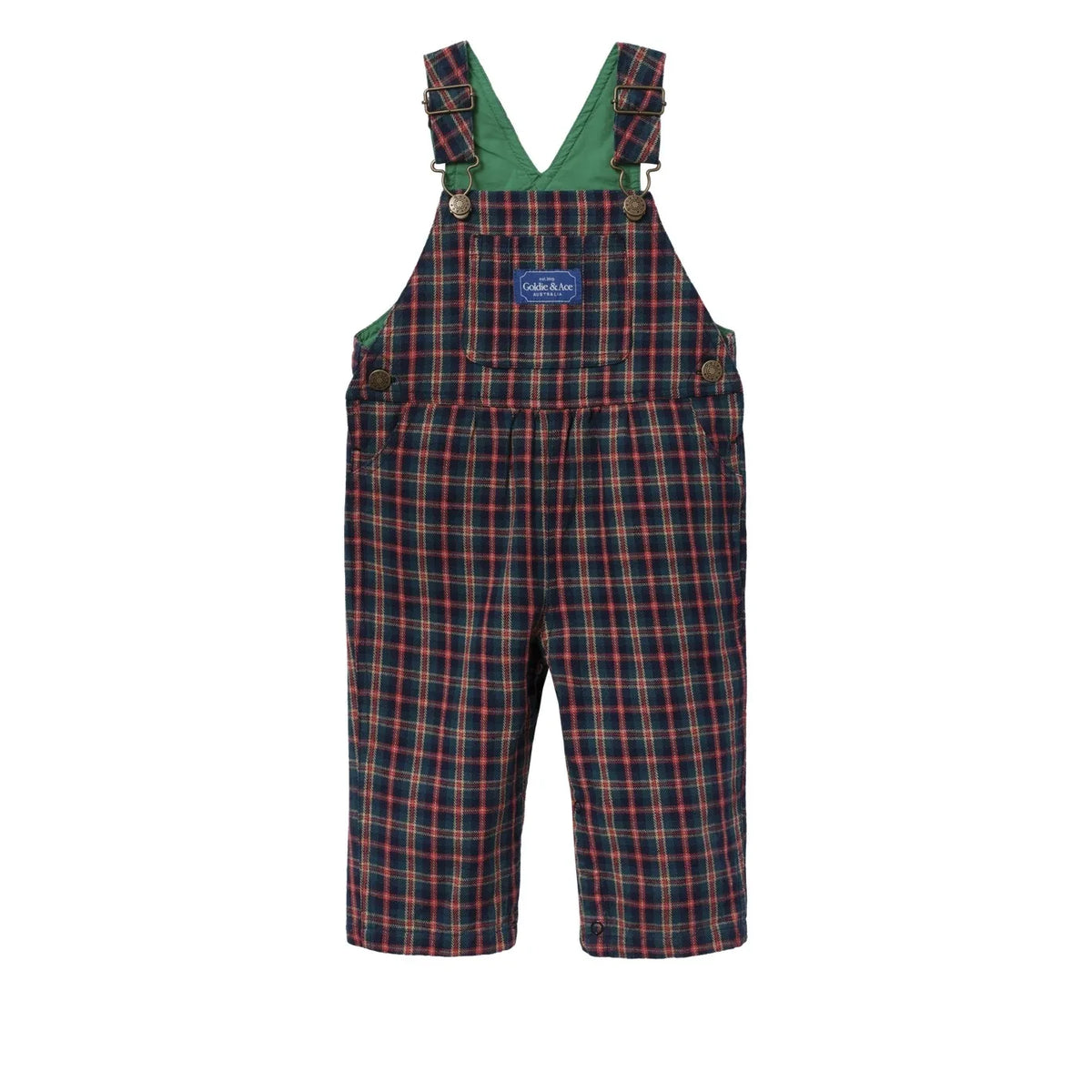 Goldie + Ace - Austin Check Dungaree | Navy