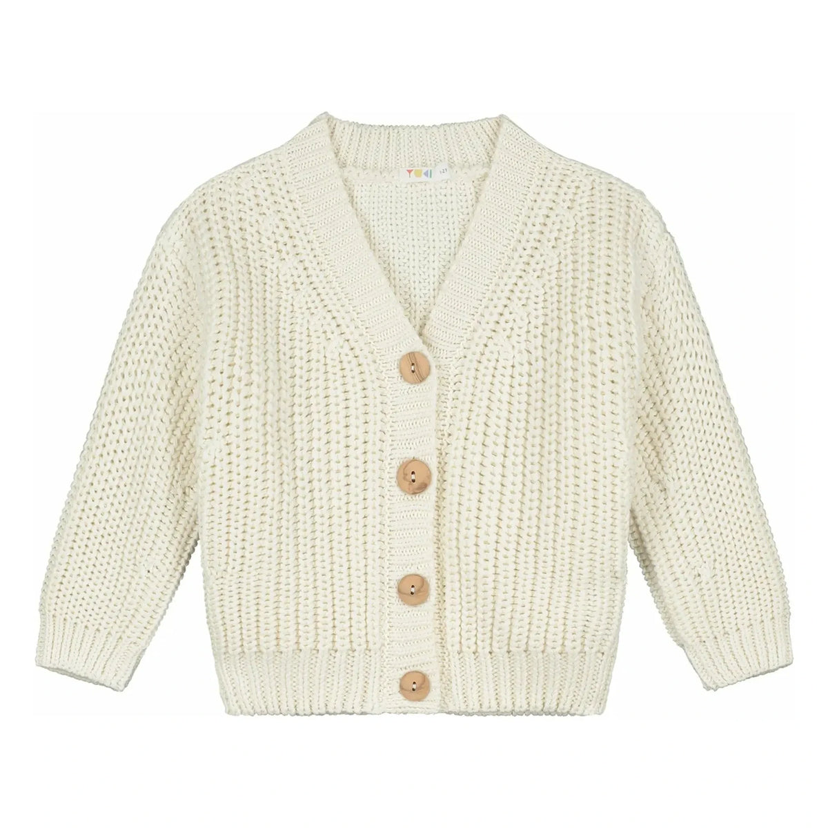 Yuki - Organic Cotton Thick Cardigan | Ecru