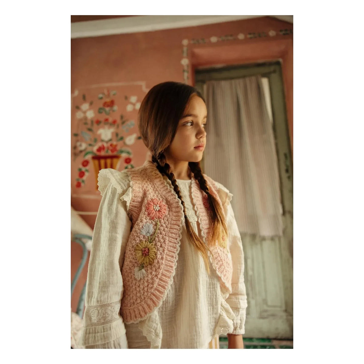 Louise Misha - Yuliyami Wool Sleeveless Vest | Pink