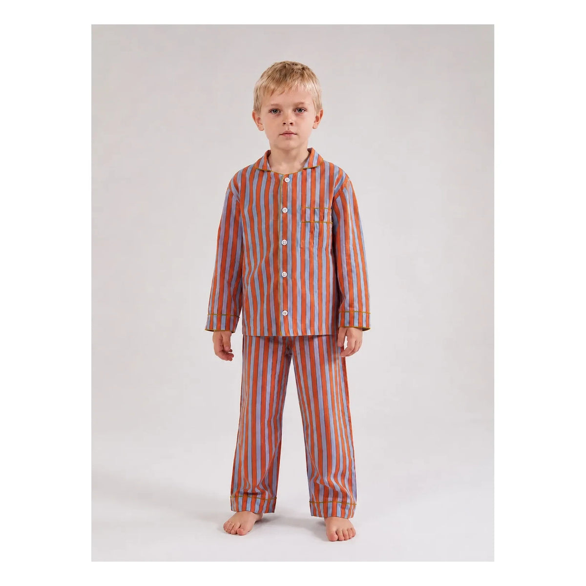 Folkloore - Striped Pajamas - Kids Collection | Orange