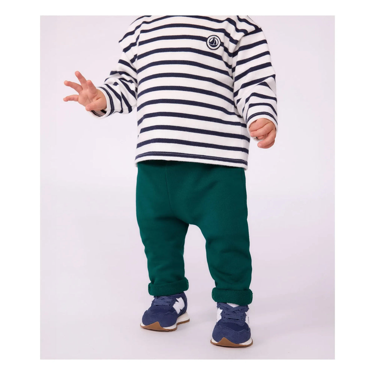 Petit Bateau - Organic Cotton Fleece Pants | Forest Green