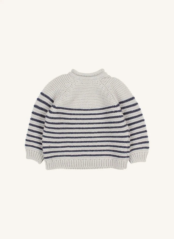 Búho - Breton Striped Sweater | Gris galet