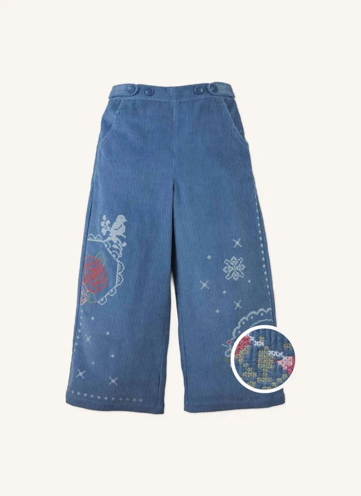Gingersnaps - Gladys Embroidered Velvet Pants | Mavi