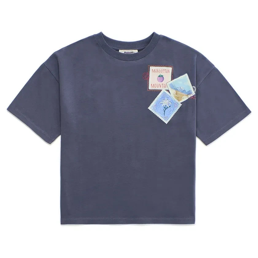 Maison Mangostan - Stamps T-shirt | Dark Grey