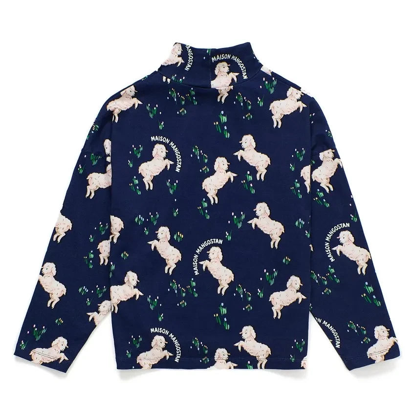 Maison Mangostan - Sheep turtleneck | Dark Blue