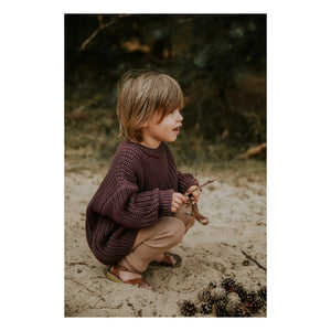 Yuki - Thick Organic Cotton Sweater | Burgundy