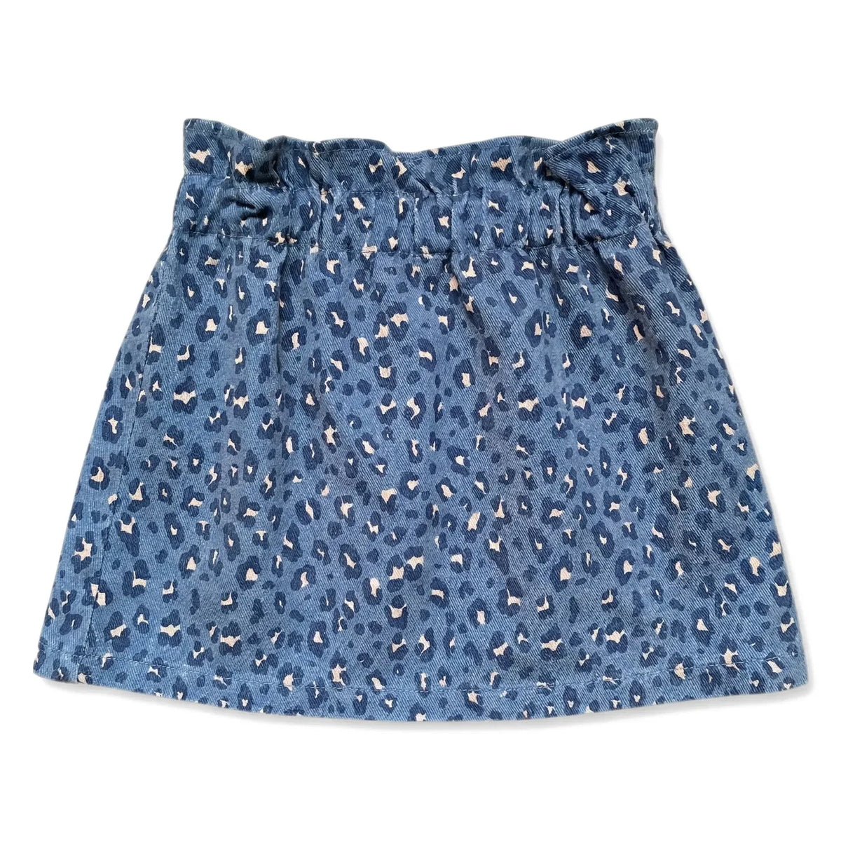 Louis Louise - Leopard Print Denim Skirt | Blue