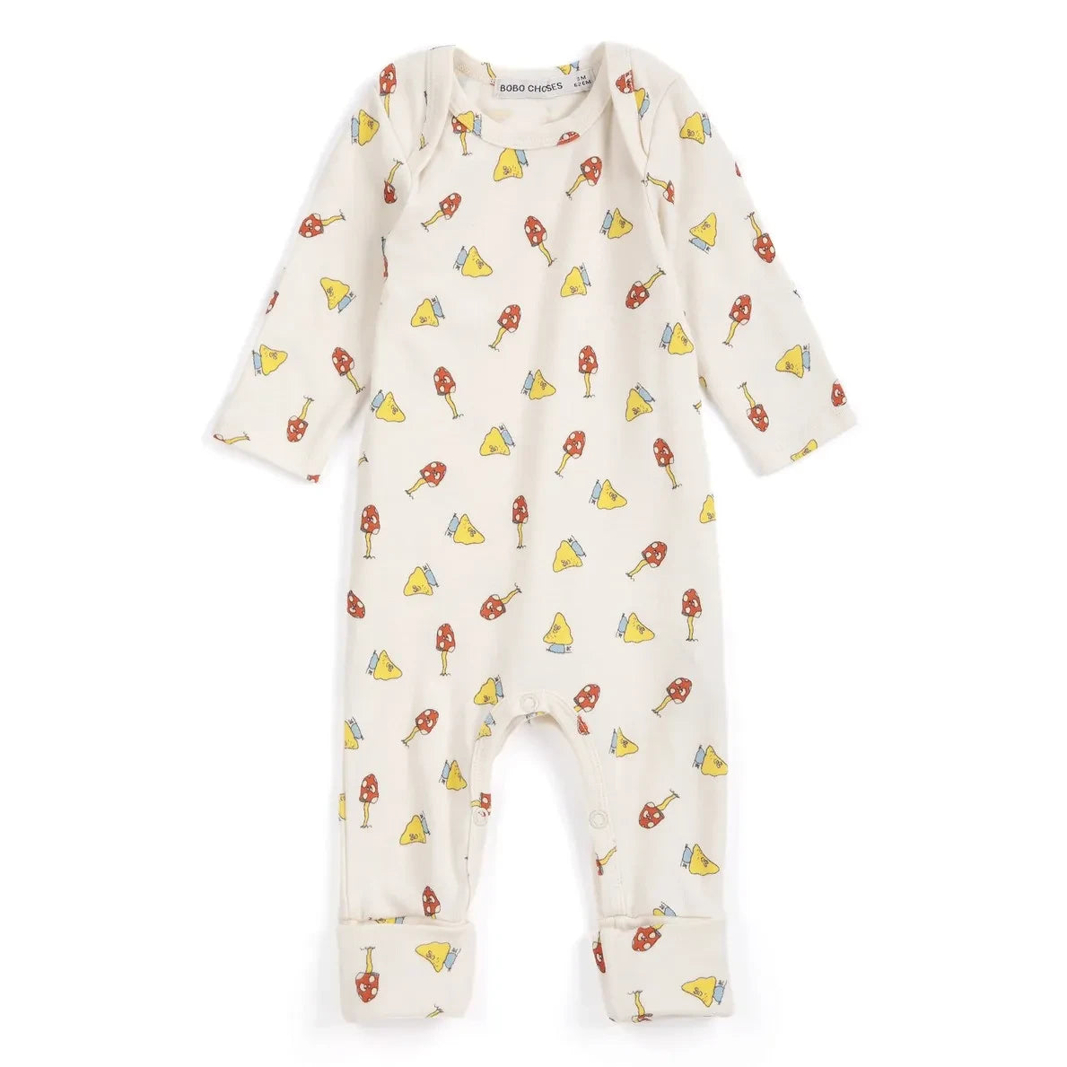 Bobo Choses - Organic Cotton Mushroom Overalls, Cloth and Hat Gift Set | Ecru
