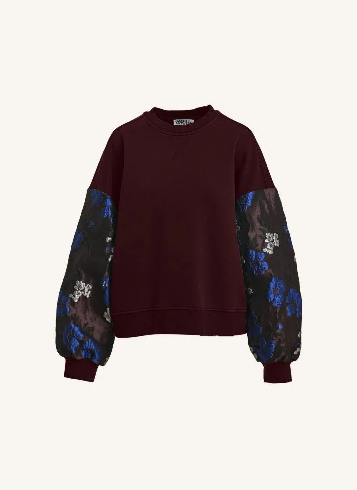 Essentiel Antwerp - Kueer Jacquard Sweatshirt | Burgundy