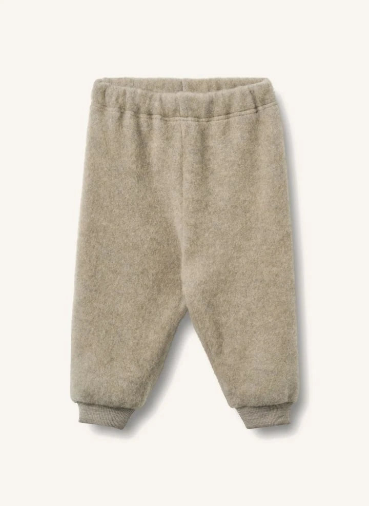 Wheat - Kinnie Merino Wool Fleece Trousers | Khaki