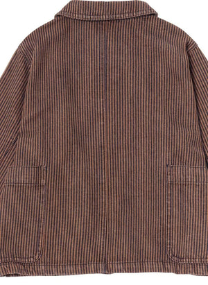 True Artist - N°5 Striped Denim Organic Cotton Jacket | Dark Blue