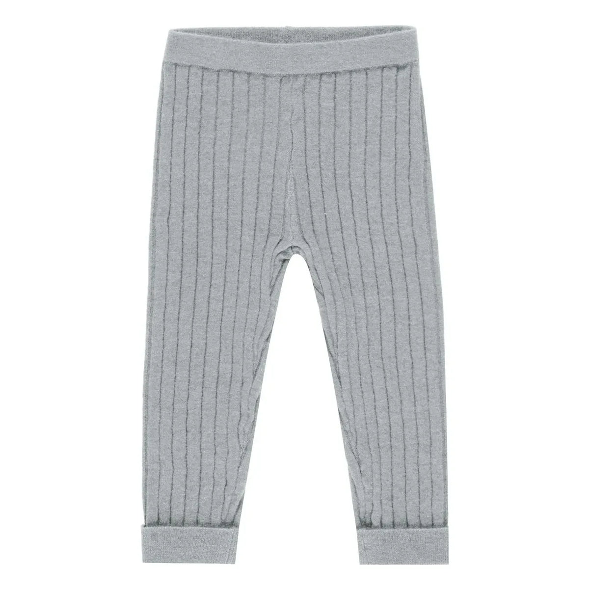 Rylee + Cru - Mini Quilted Ribbed Leggings | Gray Blue