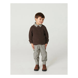 Copenhagen Colors - Classic Ribbed Organic Cotton Sweater | Dark Brown
