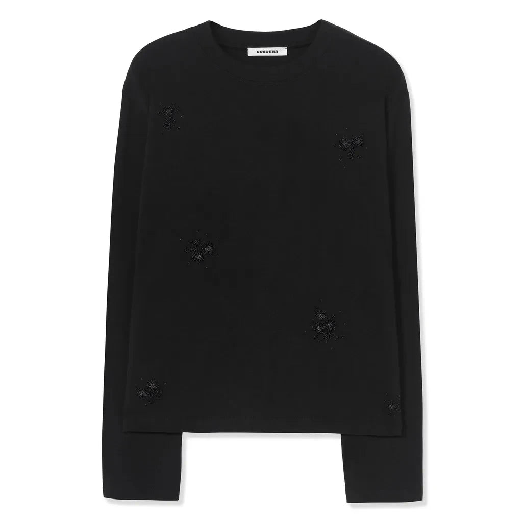 Cordera - Embroidered T-Shirt | Black