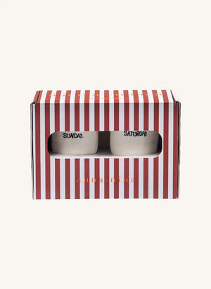 Anna + Nina - Weekend Egg Cups - Set of 2 | White