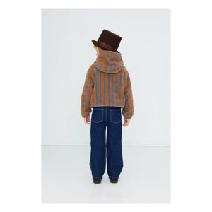 Tinycottons - Striped Sherpa Style Jacket | Brown