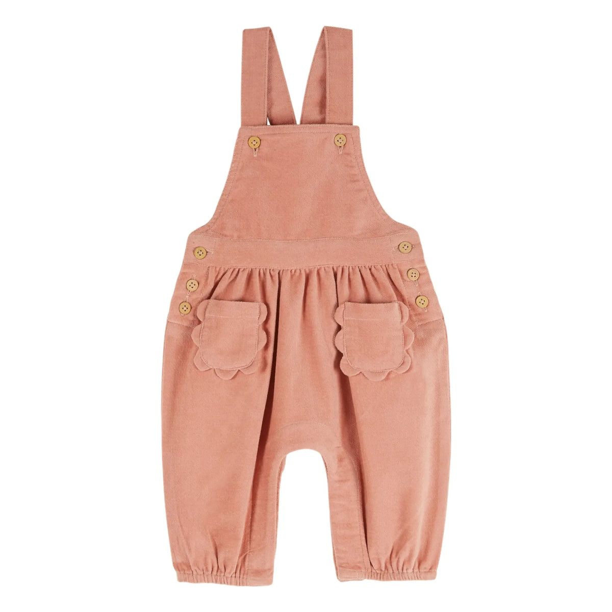 Emile et Ida - Velvet dungarees | Pink