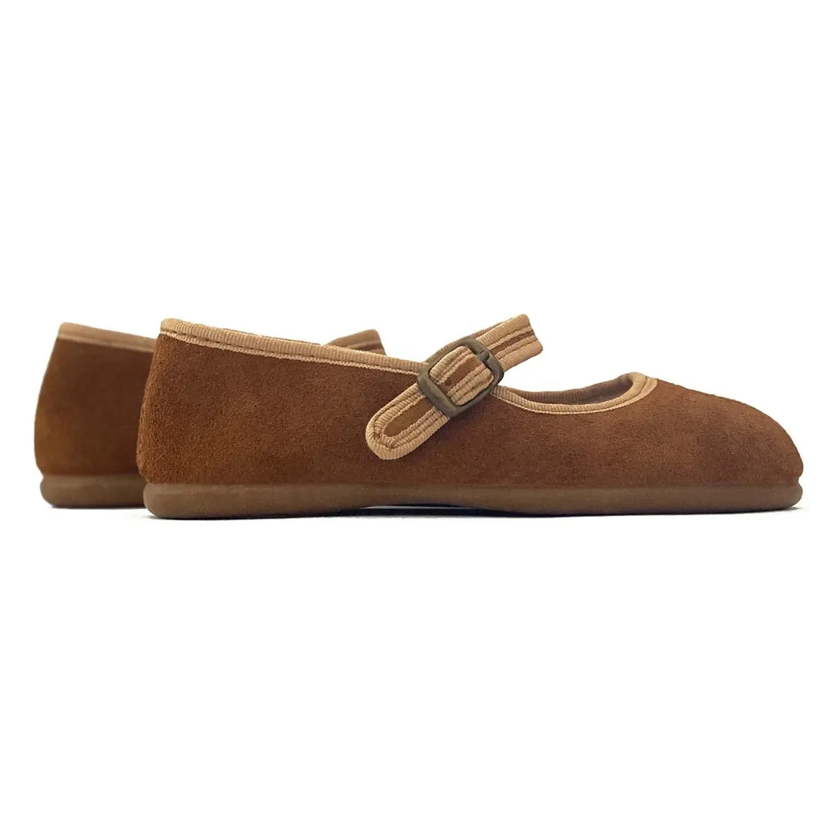 Hermosilla - Salamanca Cocoon Suede Ballet Flats - Women's Collection | Camel