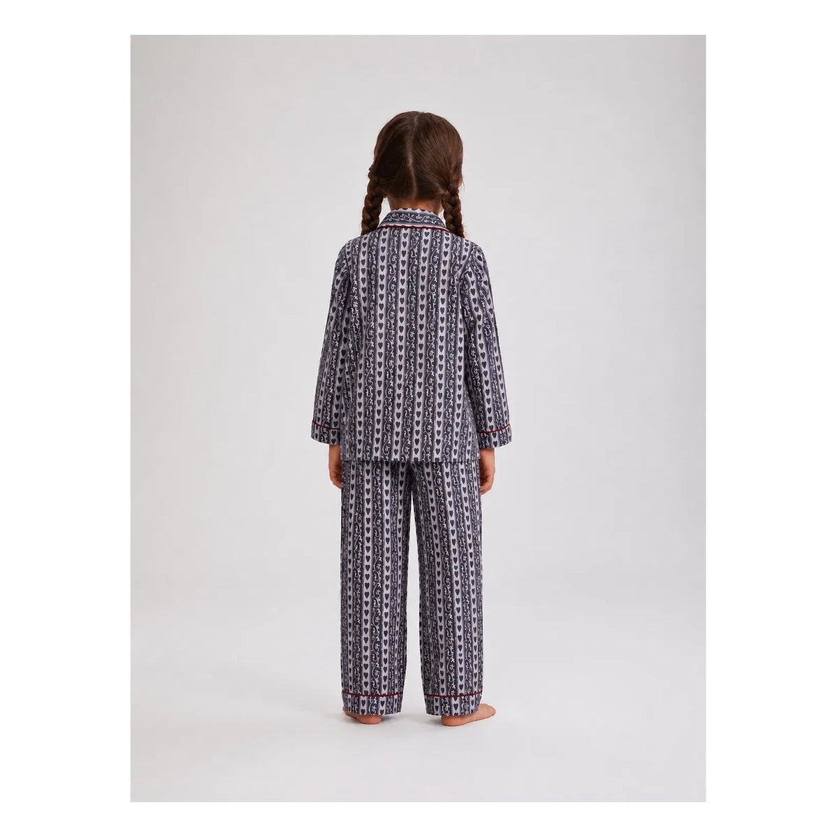 Folkloore - Heart Pajamas - Kids Collection | Navy Blue