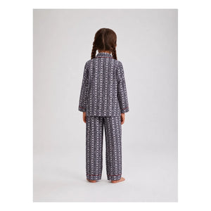 Folkloore - Heart Pajamas - Kids Collection | Navy Blue