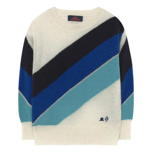 The Animals Observatory - Mohair and Alpaca Wool Striped Sweater | Blue