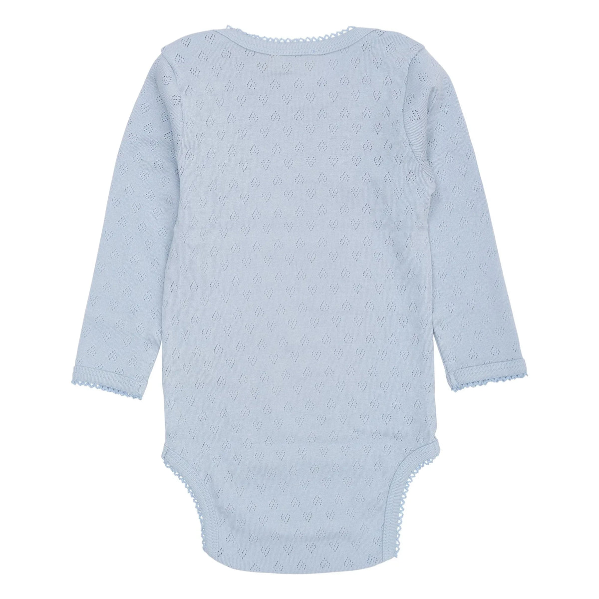 Copenhagen Colors - Short Sleeve Body Pointelle Hearts Organic Cotton | Light Blue