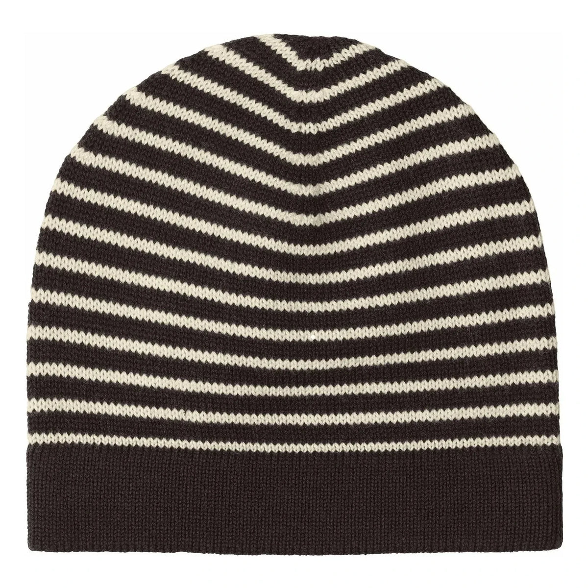 FUB - Striped Merino Wool Beanie | Brown