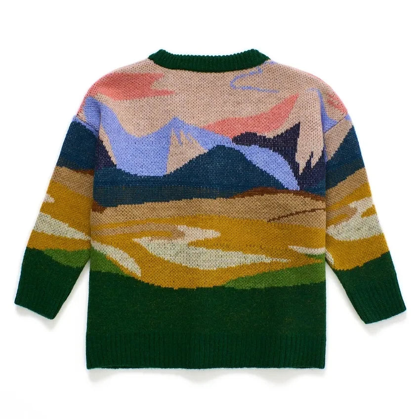 Maison Mangostan - Landscape Cardigan | Green