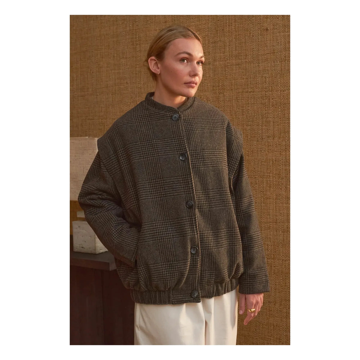 Marlot Paris - Philo Checked Wool Coat - Women's Collection | Gray