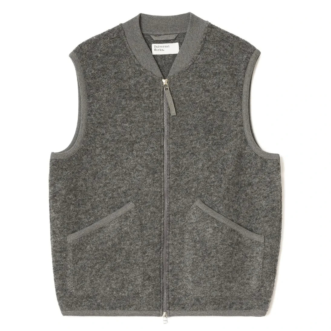 Universal Works - Sleeveless Wool Jacket | Dark grey