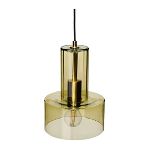 Hübsch - Ripple glass pendant lamp | Green