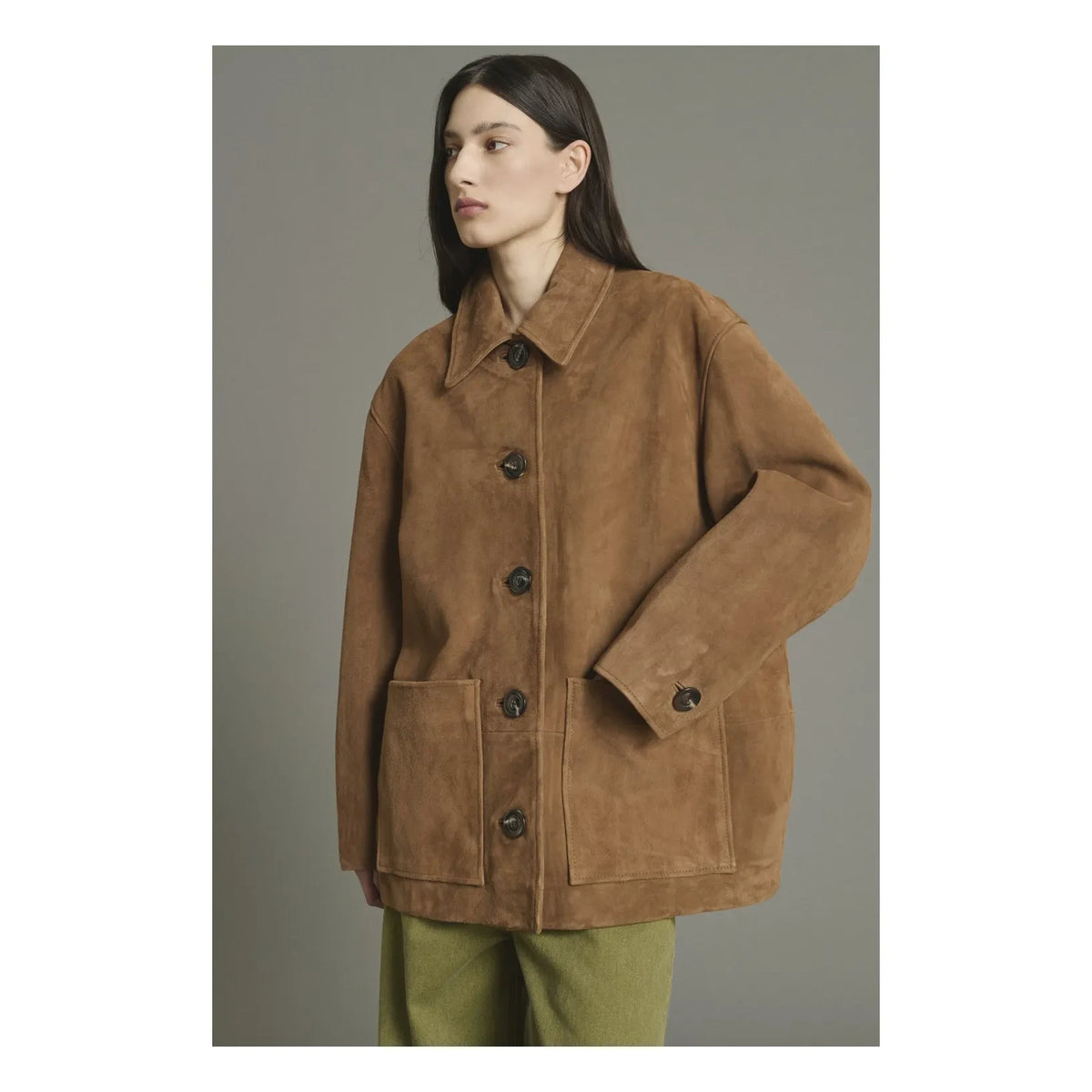 Soeur - Vincenzo Goat Leather Suede Jacket | Ebony