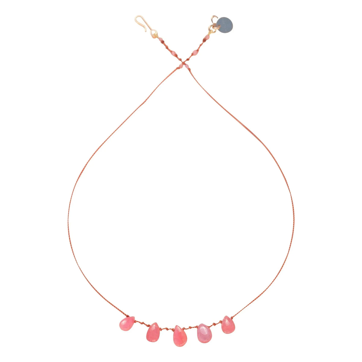 Ivarene - 5 Drop Necklace | Rhodochrosite