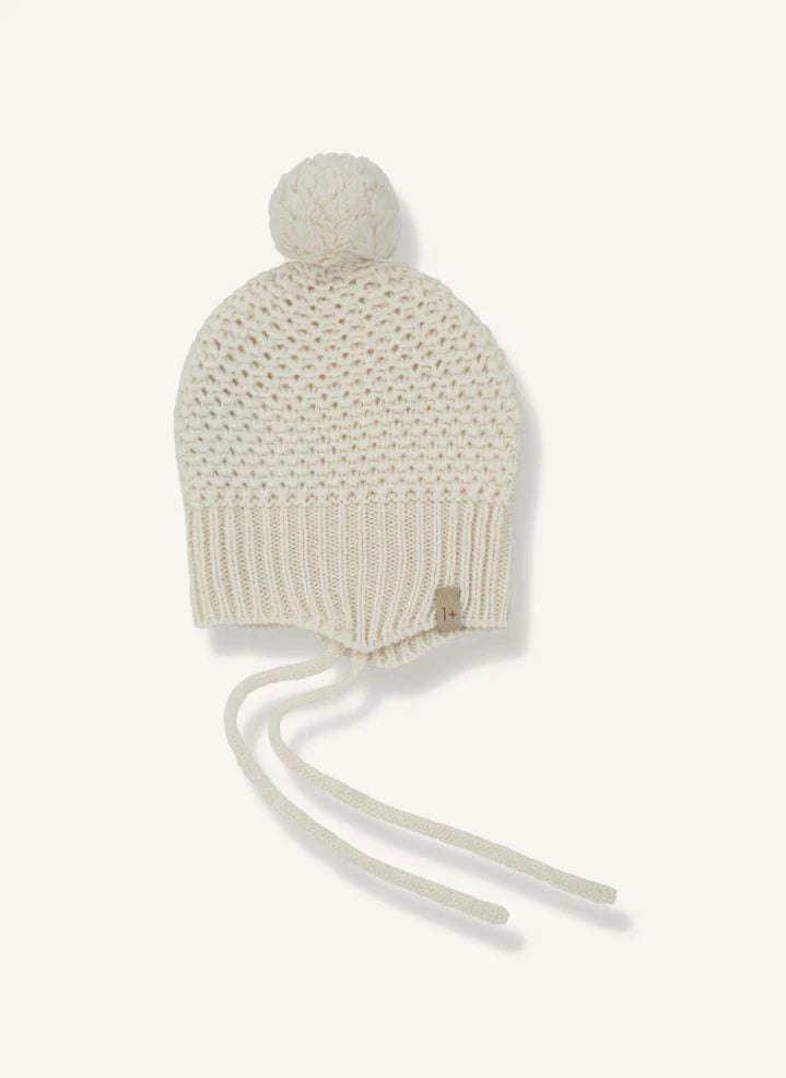 1+ in the family - Ada cap Merino wool | Ecru