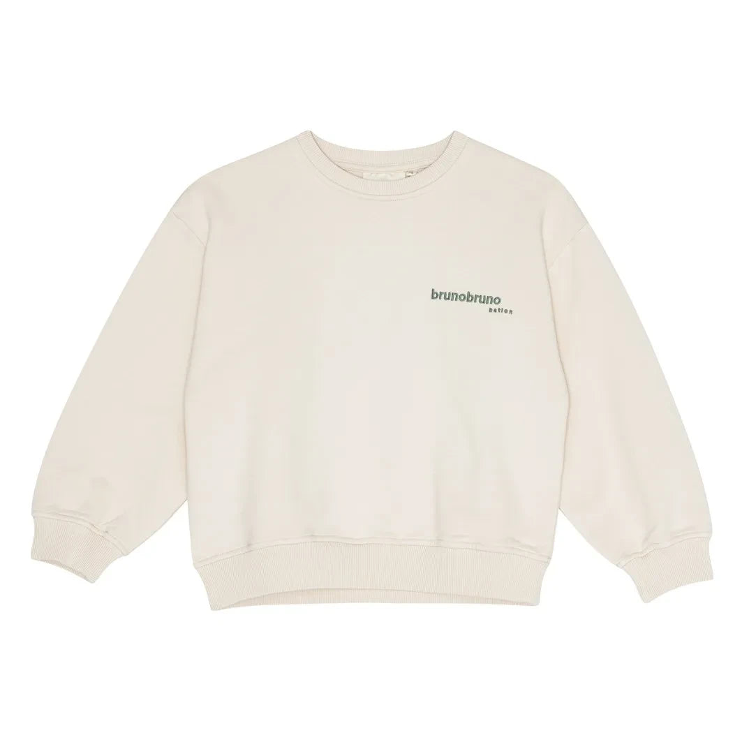 brunobruno nation - Norah Organic Cotton Sweatshirt | Dirty white