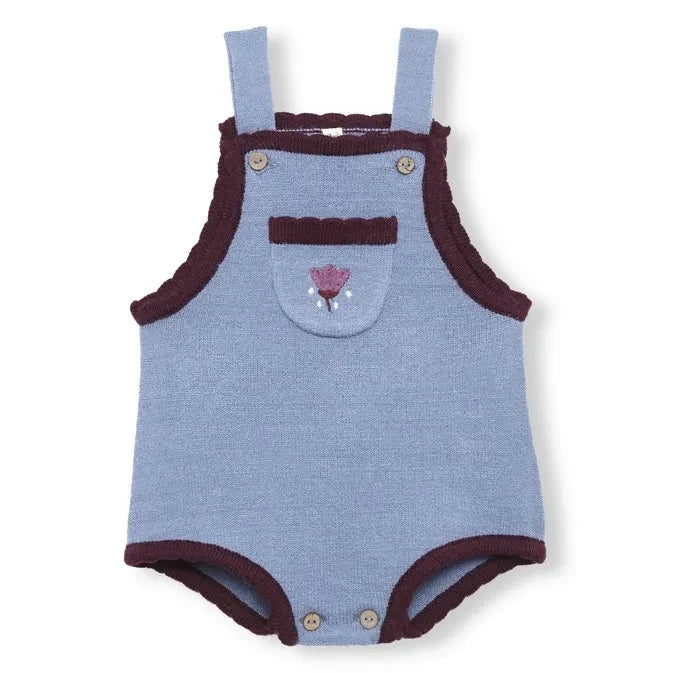 birinit - Embroidered Pocket Jumpsuit | Gray Blue