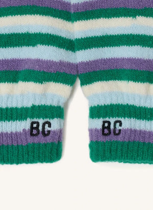 Bobo Choses - Striped Gloves | Light Blue