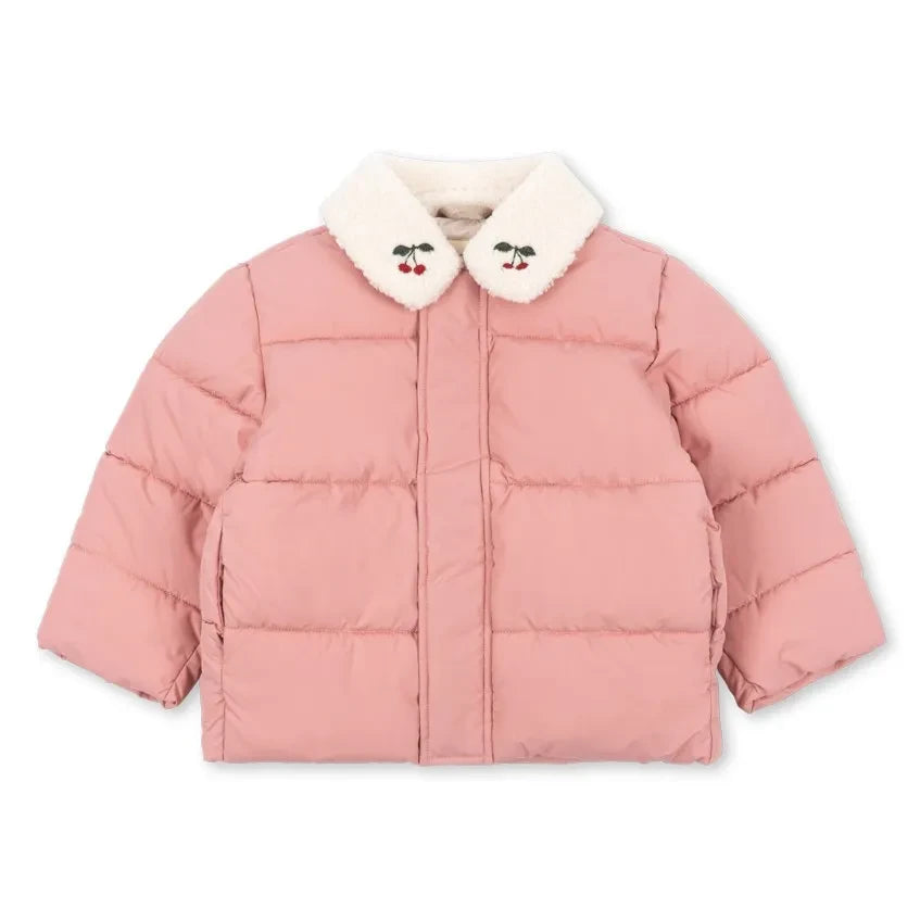 Konges Sløjd - Alpi Cerises Sherpa Style Collar Puffer Jacket | Pink