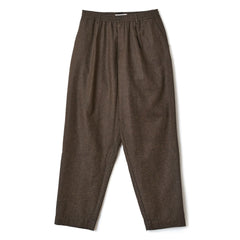 Universal Works - Cotton Pleated Fabric Trousers | Dark Brown